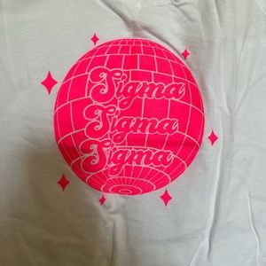 Tri Sigma disco themed tank top, size M